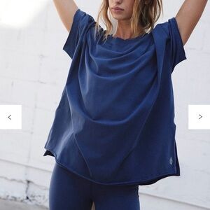 Free People Hot Shot Reversible Set Midnight Navy Oversized Small Set